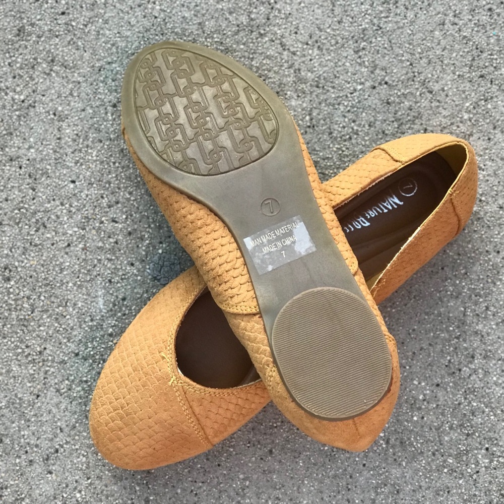 Nature Breeze Mustard Round Toe Ballerina FLAT - Picture 7 of 7